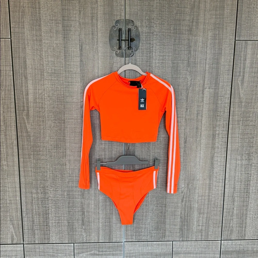 Adidas x Ivy Park Rash‎ Guard Top & Bikini Bottom